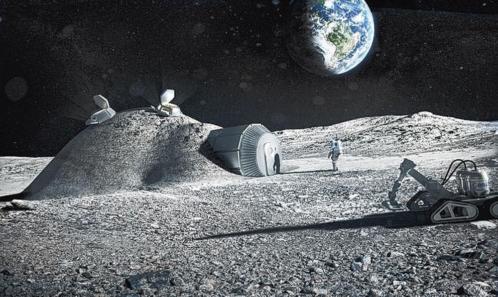 L'ESA planche sur un projet de Moon Village. Cette base pourrait être fabriquée par impression 3D à partir de régolithe lunaire.