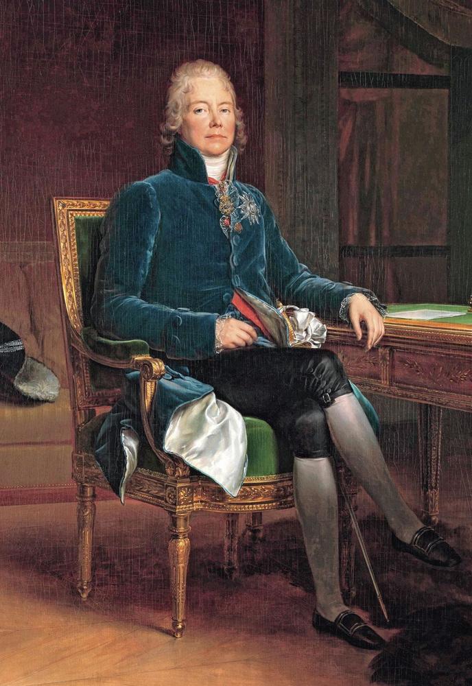 Talleyrand, François Gérard, 1808. Le ministre de l'Intérieur, Charles-Maurice de Talleyrand-Périgord (1754-1838) était un homme politique brillant, parfaitement complémentaire du génie militaire de Napoléon.