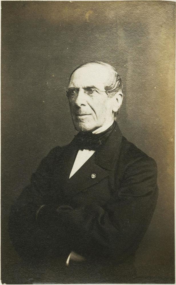 Portrait du maire d'Anvers Gérard Le Grelle, vers 1860. Banquier et gérant de la raffinerie de sucre J.J. Le Grelle et Cie. (jusqu'en 1830), l'un des fils de Joseph J. Le Grelle.
