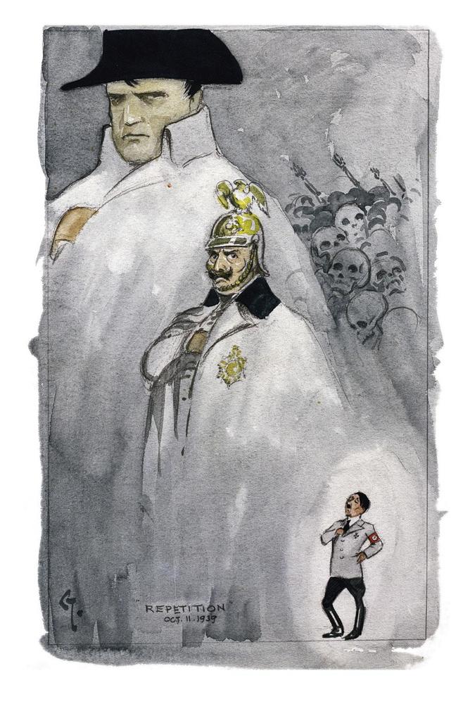 Répétition, 11 octobre 1939, Charles Thomas. La comparaison entre Napoléon et Hitler témoigne, malgré certaines similitudes, de peu de connaissances historiques.
