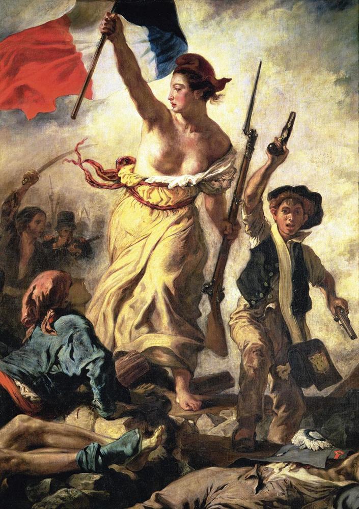 La liberté guidant le peuple, Eugène Delacroix, vers 1830-1831 (détail). Napoléon était un ardent défenseur de l'égalité, mais la liberté proposée par la Révolution restait à la traîne.