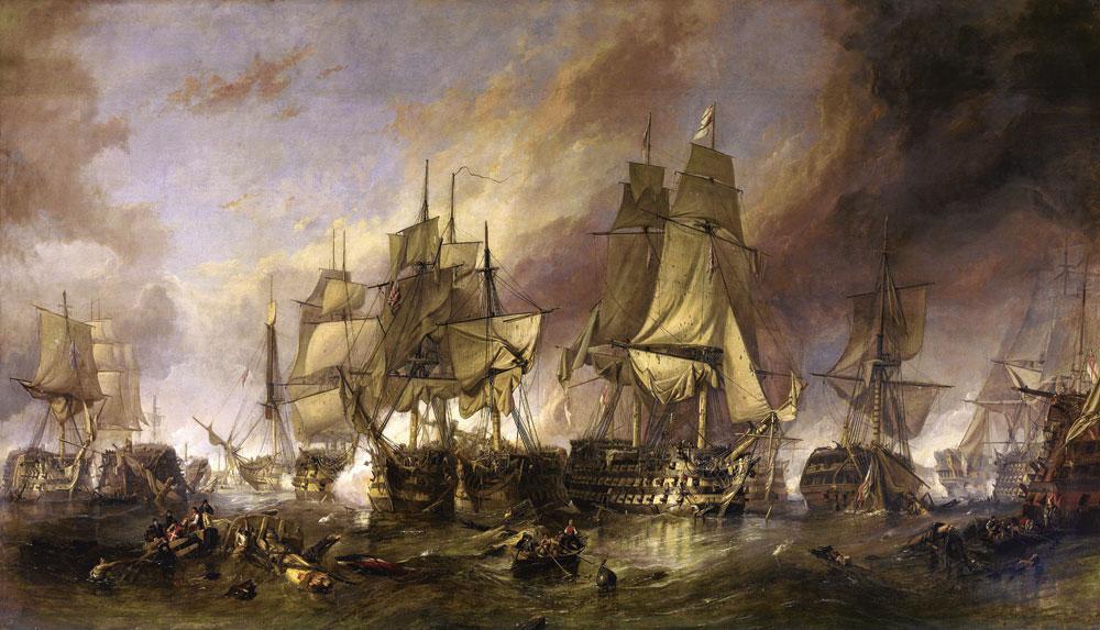 21 octobre 1805 : bataille de Trafalgar. La flotte française est presque totalement anéantie.