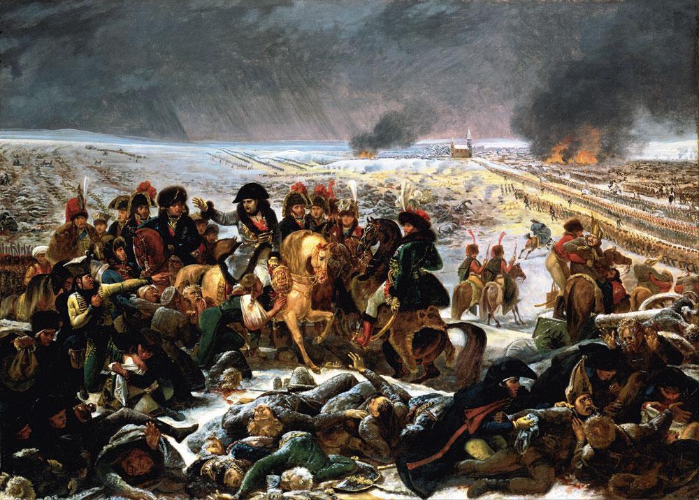 Napoléon sur le champ de bataille d'Eylau, 9 février 1807, Antoine-Jean Gros, 1808. La question reste posée : Napoléon est-il le seul responsable des guerres dites napoléonienne?
