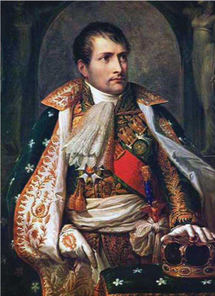 Portrait de Napoléon, roi d'Italie, Andrea Appiani, 1805. Début 1805, Napoléon fonde le royaume d'Italie dont il devient le chef d'Etat.