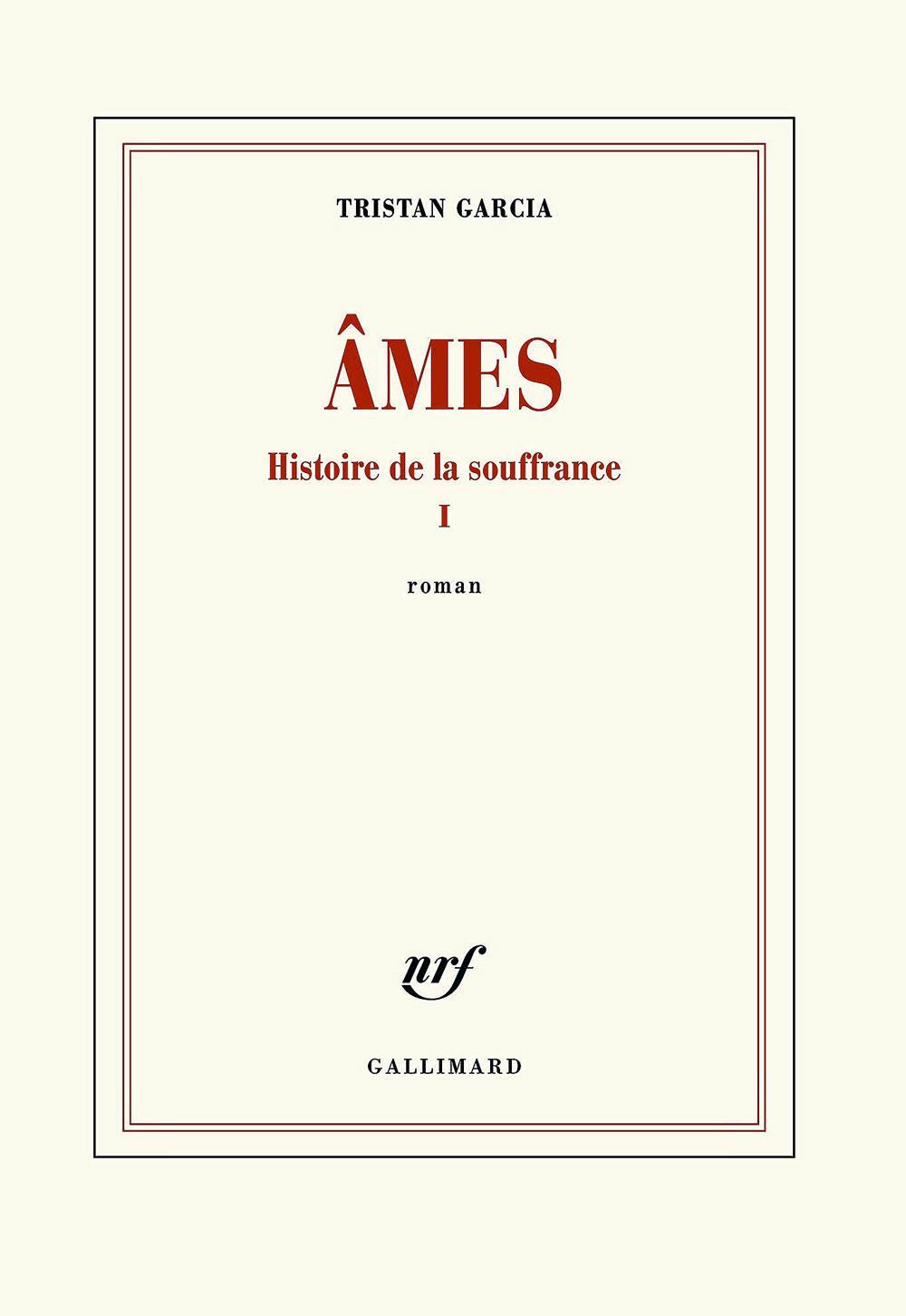 Ames. Histoire  de la souffrance I,  par Tristan Garcia, collection Blanche, Gallimard, 720 p.