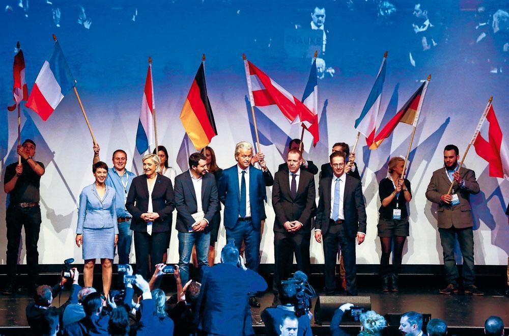 Les leaders populistes réunis à Coblence, en Allemagne, en janvier 2017. 