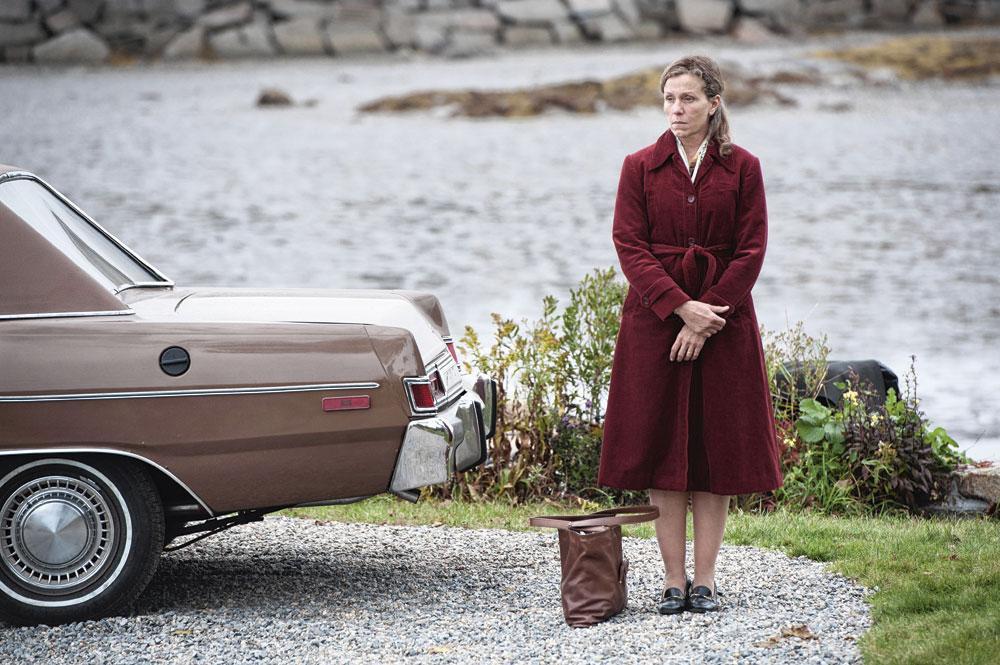 Olive Kitteridge, personnage imaginé par l'écrivaine Elizabeth Strout, incarné par Frances McDormand (photo) dans la série télévisée de HBO : 