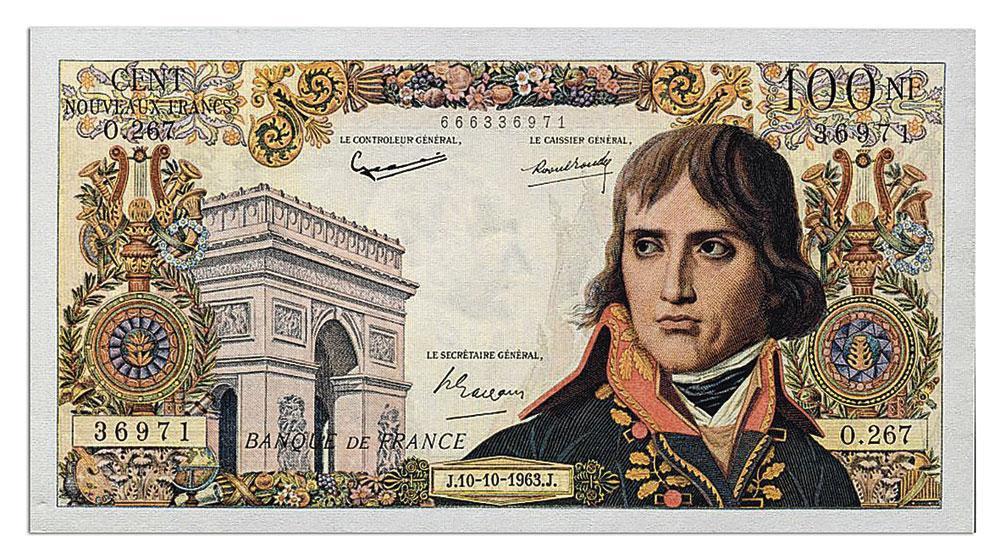 Alors que Napoléon était l'homme qui n'aimait ni les affaires ni l'argent, son visage ornera le billet de 100 francs français au siècle dernier.