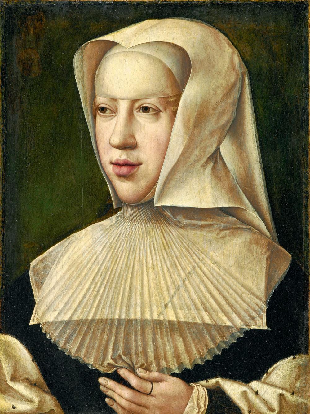 Portrait de Marguerite d'Autriche, d'après Bernard van Orley, après 1518.