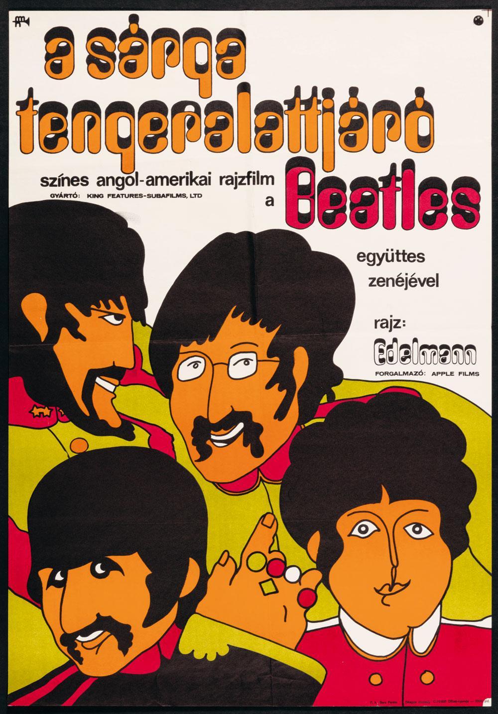 Portée par l'idéologie communiste qui en faisait le coeur de son projet révolutionnaire, la jeunesse d'Europe de l'Est n'est jamais restée insensible pour autant à la nouvelle donne pop, pratiquée à l'Ouest. Perméable, le rideau de fer n'a pas pu retenir la vague Beatles, comme en témoigne ce poster hongrois, daté de 1969.