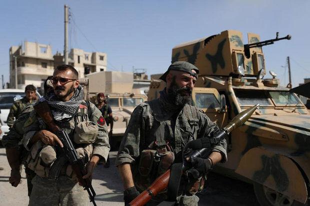 Forces démocratiques syriennes, à Raqqa, le 16 octobre.
