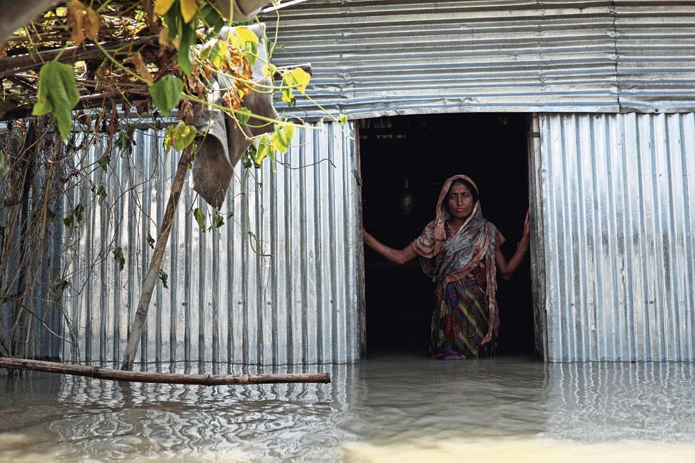 680 millions d'habitants sont exposés à la montée des océans (ici, au Bangladesh).