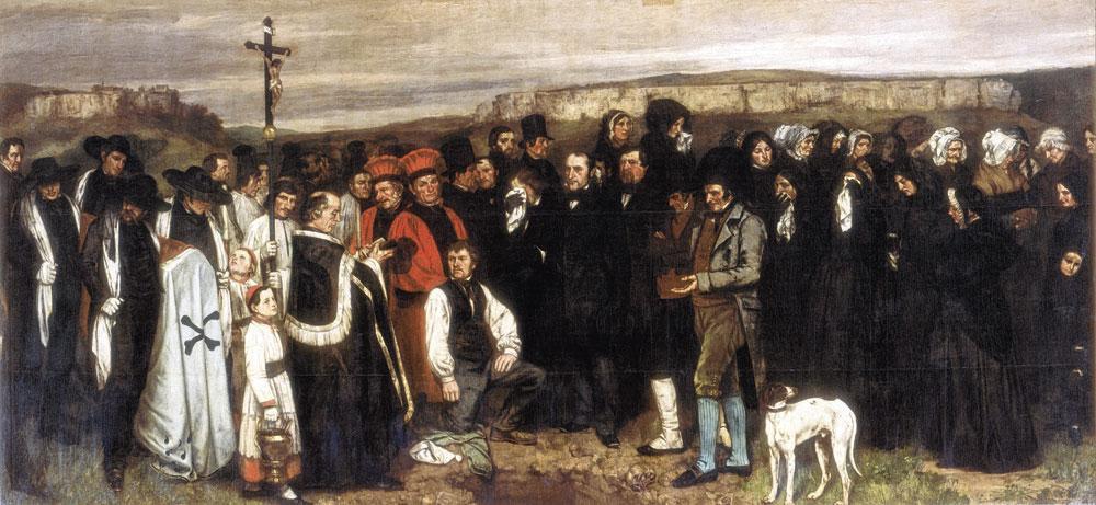 Un enterrement  à Ornans, Gustave Courbet, 1849/1850.