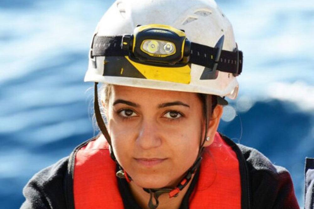 Haidi Sadik, médiatrice cuturelle à bord du Sea-Watch 3.