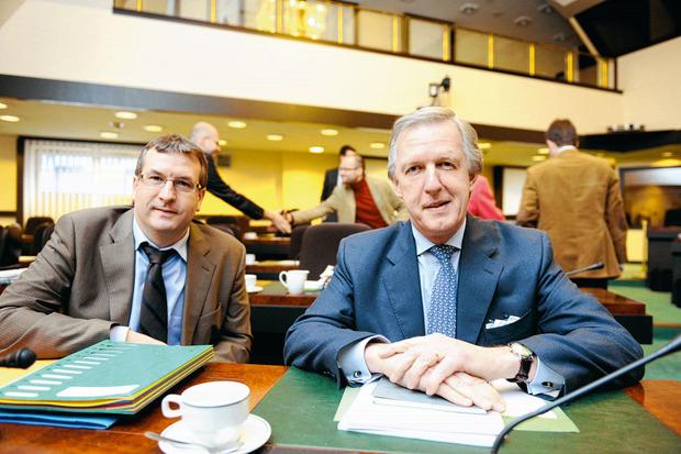 Avec Daniel Bacquelaine (ici, en 2009), ministre fédéral (MR) des pensions, qui le voit bien succéder à la tête de l'antenne liégeoise du parti.