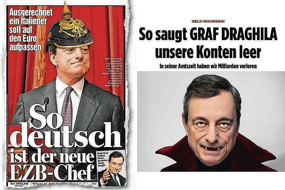 D'abord présenté comme germanophile par la presse populaire allemande, Mario Draghi est accusé d'appauvrir les épargnants outre-Rhin...