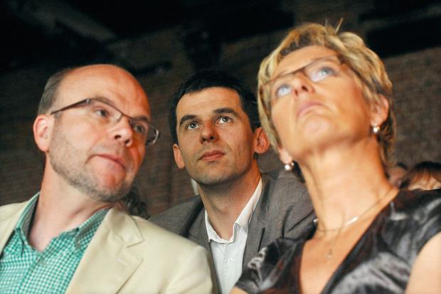 Marcel Cheron, Jean-Marc Nollet et Evelyne Hyutebroeck, trois des piliers d'Ecolo.