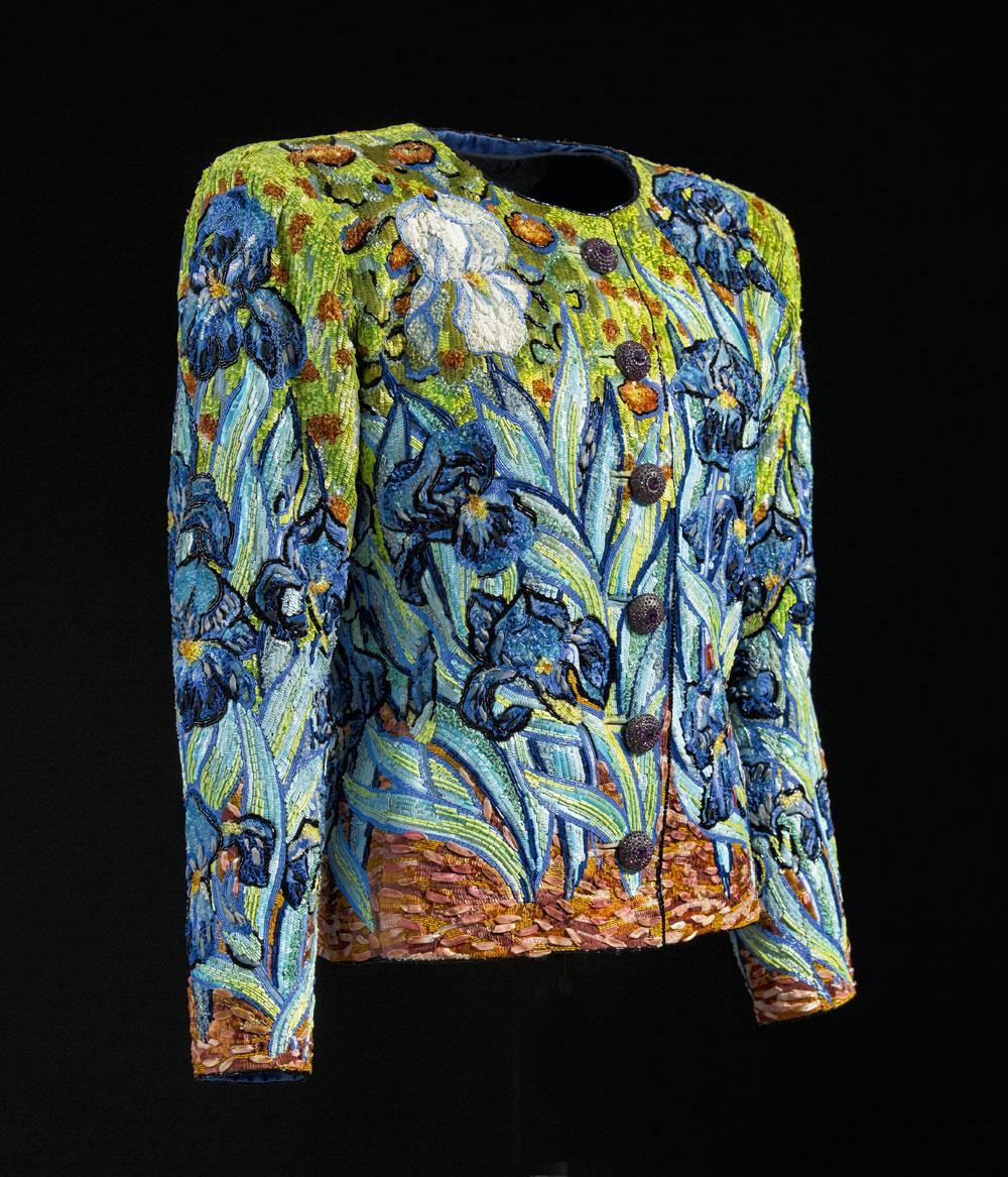Veste de soir Iris, hommage à Van Gogh, collection haute couture, 1988.