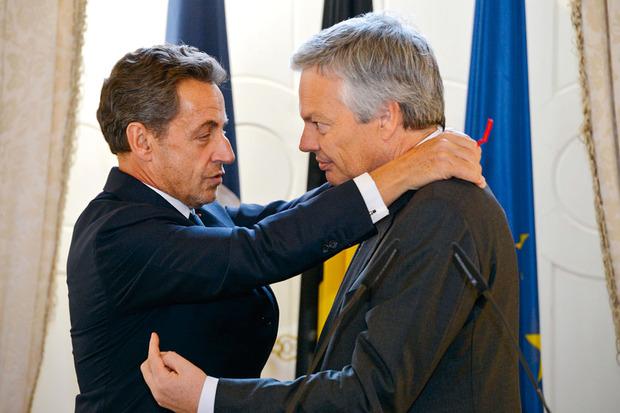 Sarkozy est venu à Bruxelles remettre la Légion d'honneur à son ami Didier Reynders.