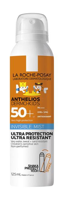 Mist invisible Anthelios Dermo-kids SPF50+, La Roche-Posay, 22 euros les 125 ml.