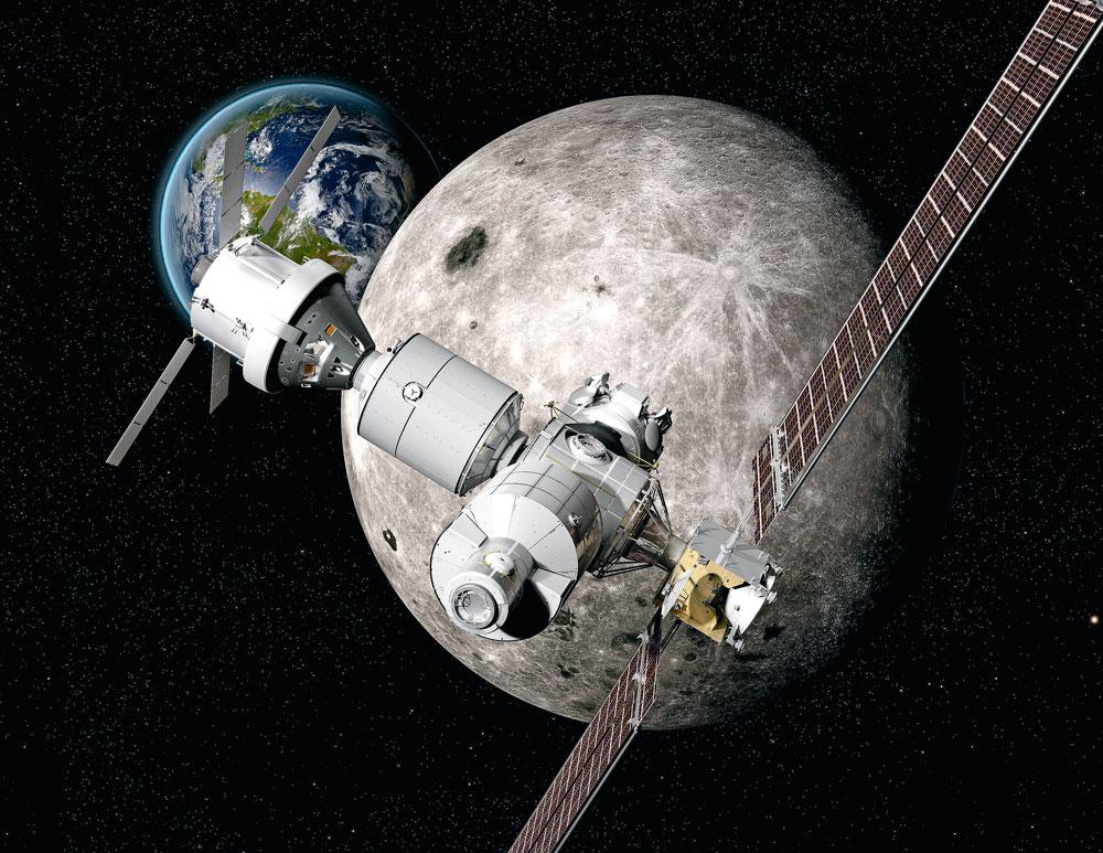 Deep Space Gateway, le programme de station spatiale en orbite lunaire (ici, le projet conçu par Boeing).