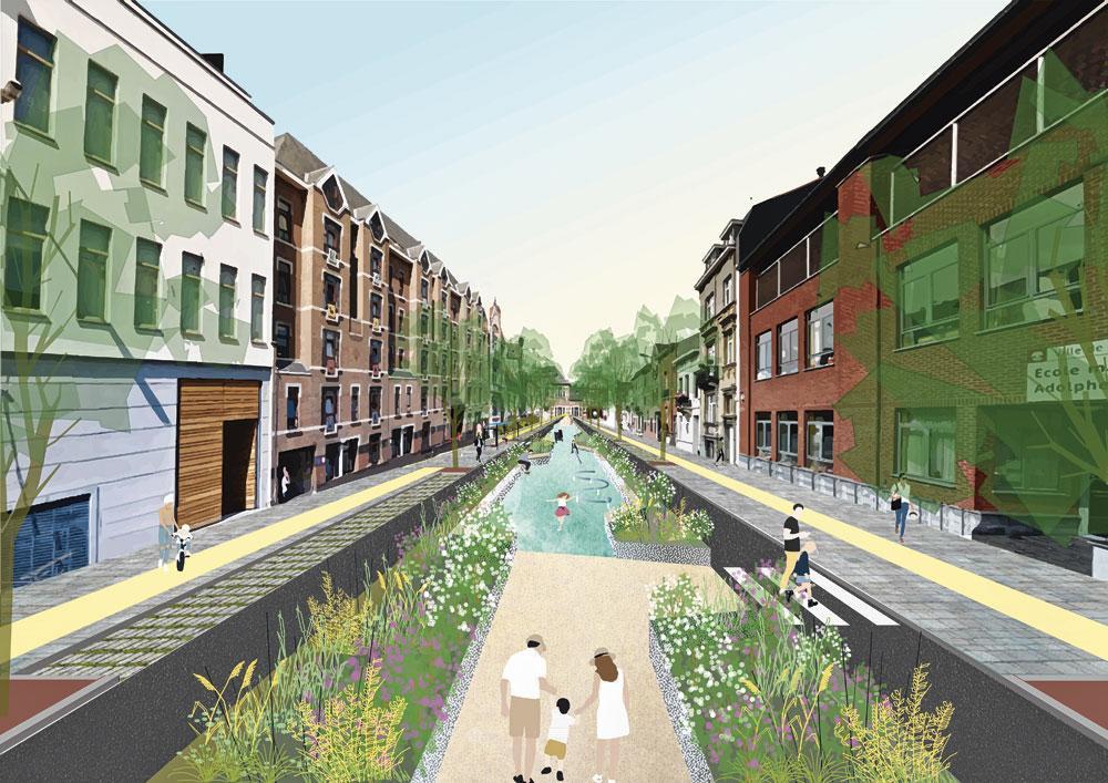 Le projet de réaménagement du boulevard Clovis, à Bruxelles-Ville.