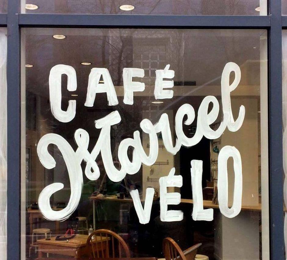 Le Café Bike Marcel à Bruxelles.