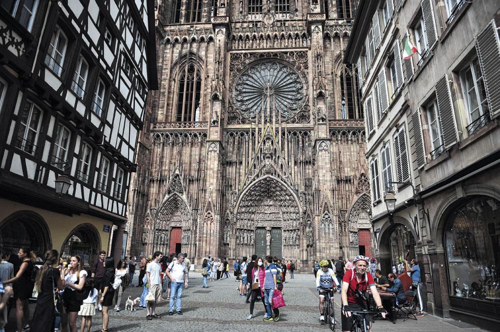 L'impressionnante cathédrale de Strasbourg.