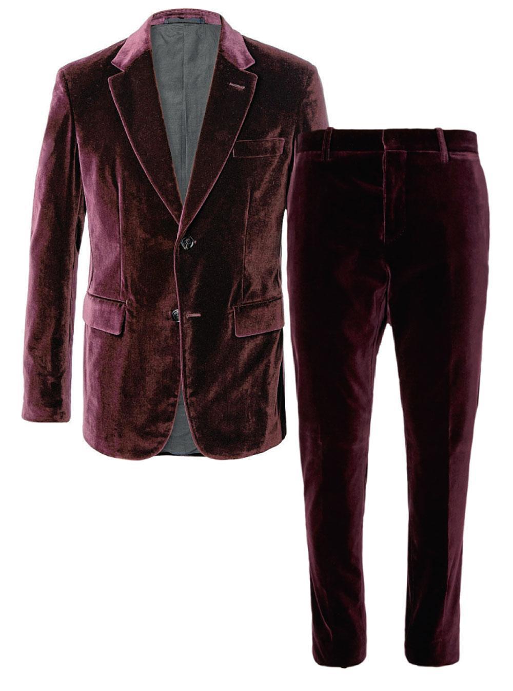 Veste et pantalon en velours de coton, Berluti, 2 600 et 800 euros.