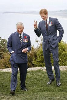 Le prince Charles et son fils Harry