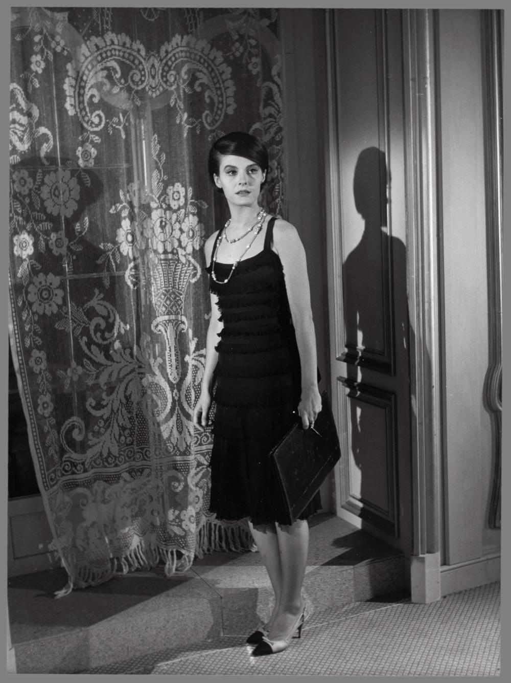 Delphine Seyrig sur le tournage du filmL'année dernière à Marienbad, 1961 Georges PIERRE