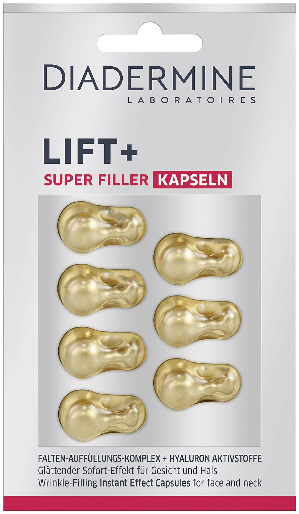 Capsules Lift+ Super Filler, Diadermine, 7,99 euros les 7 doses.