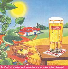 Publicité pour la bière Wielemans-Ceuppens