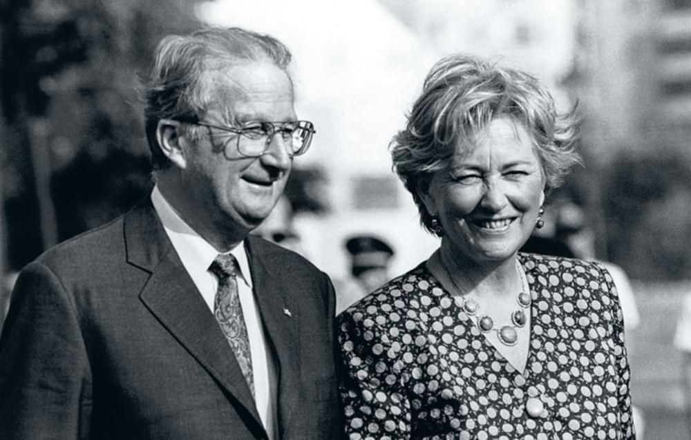 1995. L'image d'un couple heureux. Les médias ne révèleront l'existence de Delphine Boël que quelques années plus tard.
