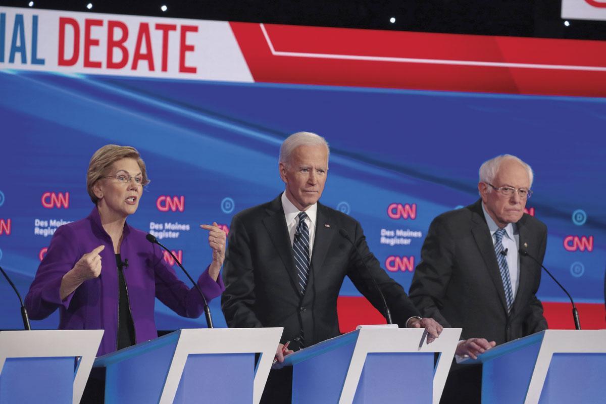 Elizabeth Warren Joe Biden, Bernie Sanders... : l'issue de la lutte pour la candidature démocrate à la présidentielle est incertaine.