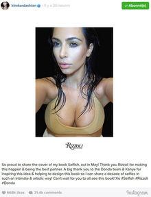 Couverture de Selfish, de Kim Kardashian, à paraître en mai 2015. 