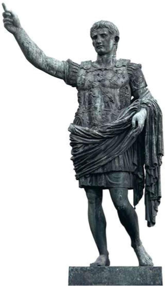 L'empereur Auguste, petit-neveu de Jules César, est le premier princeps, ou empereur de l'Empire romain.