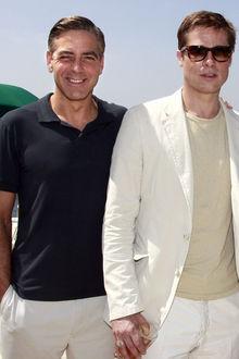 George Clooney et son acolyte Brad Pitt, en 2007