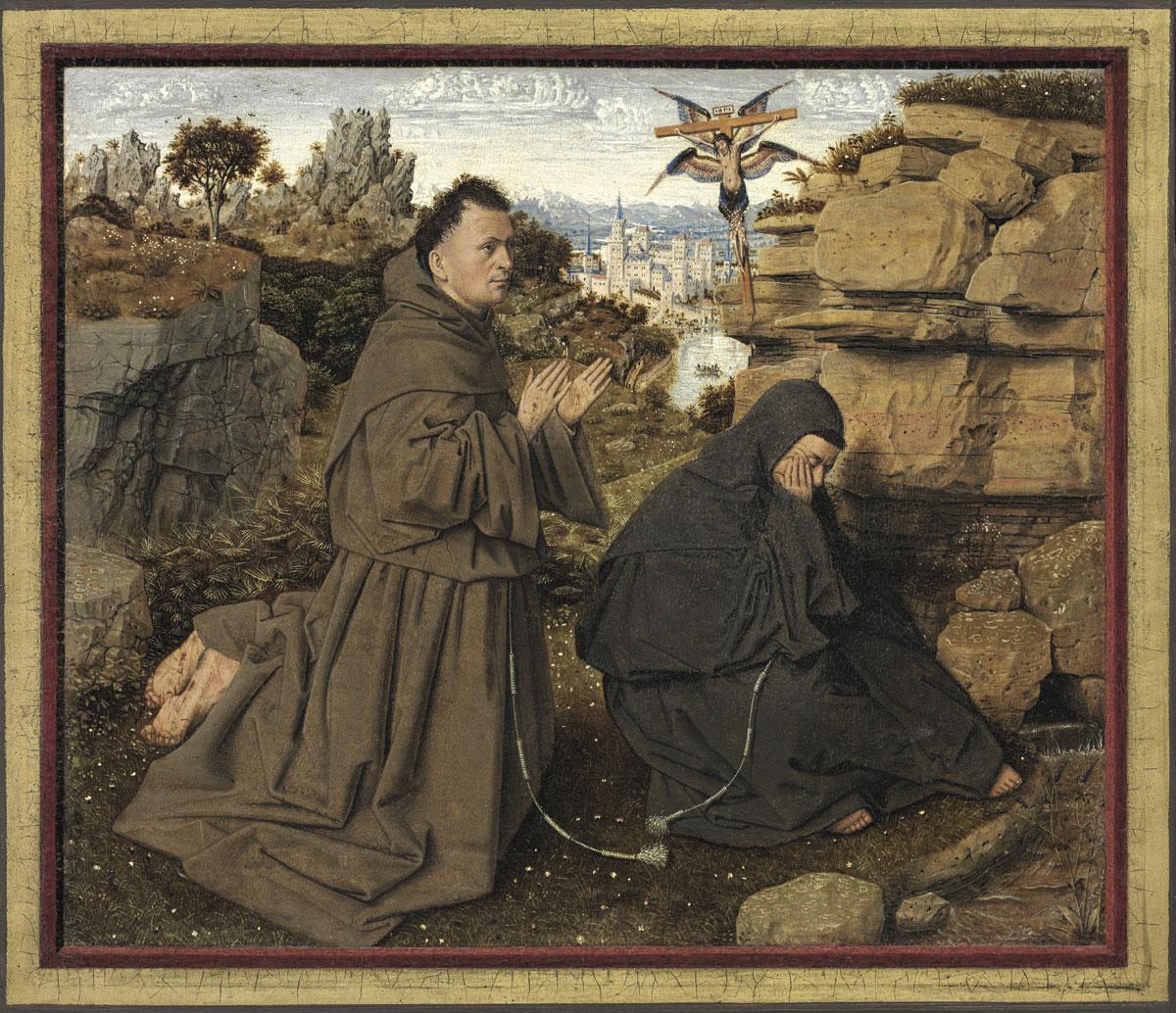 Saint François recevant les stigmates, Jan van Eyck, 1440.