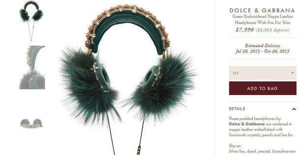 L'accessoire le plus décadent de la Fashion Week: les écouteurs Dolce & Gabbana à 7000 euros