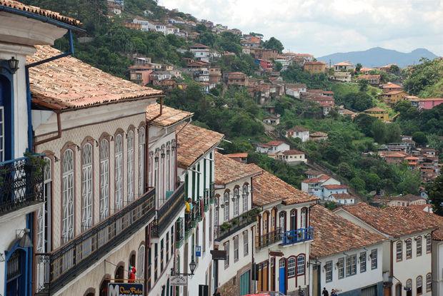 Intacte, la toute petite ville d'Ouro Preto a été classée au patrimoine mondiale de l'Unesco