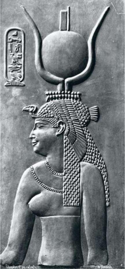 Vers 50 av. J.-C., Cléopâtre, reine d'Égypte, la dernière et la plus célèbre de la dynastie ptolémaïque.