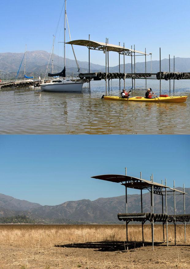 Au Chili, un lac disparait, victime de la sécheresse et la surconsommation (images avant/après)