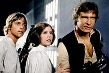 Mark Hamill, Carrie Fisher et Harrison Ford dans Star Wars IV: A New Hope