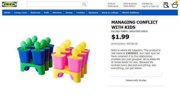 Ikea se propose d'être la solution à tous vos problèmes domestiques relationnels