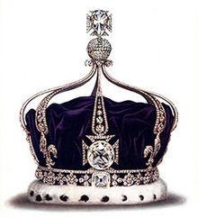 La couronne britannique, orné du célèbre diamant