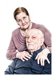 Joseph Walravens 87 ans et Madeleine Vos 85 ans