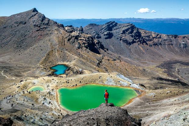 Au coeur du Tongariro National Park avec ses trois volcans hyperactifs.
