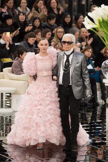 Lily-Rose Depp et Karl Lagerfeld