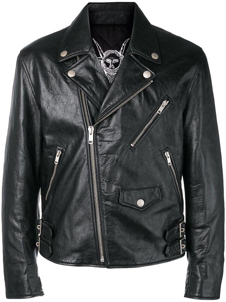 Blouson de cuir zippé, Givenchy, 2 790 euros.